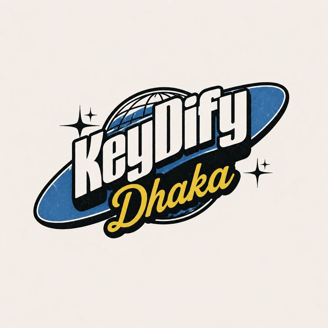 KeyDify Dhaka logo in blue, cream, black and yellow